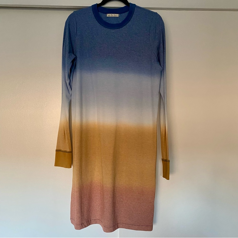 Free People We The Free Gradient Ombré Long Sleeve Midi Dress
